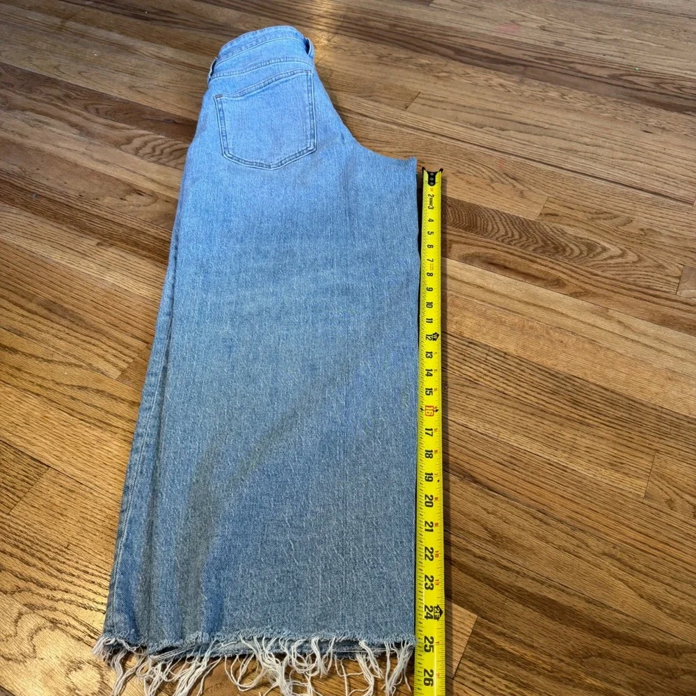 Madewell Curvy Perfect Vintage Wide-Leg Crop Jean Light Wash Raw Hem 28 - Picture 5 of 8
